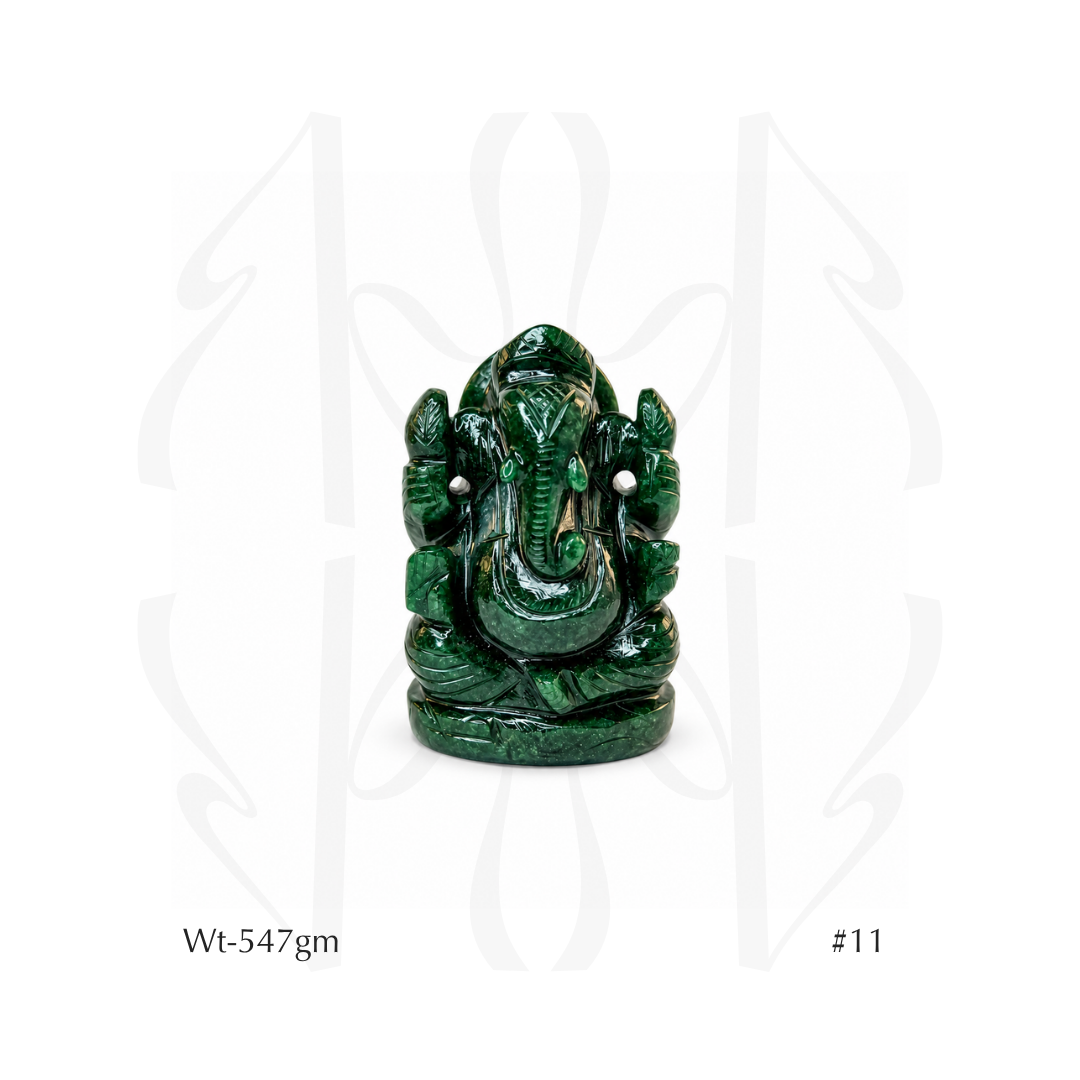 Green Aventurine Ganesha  Idol