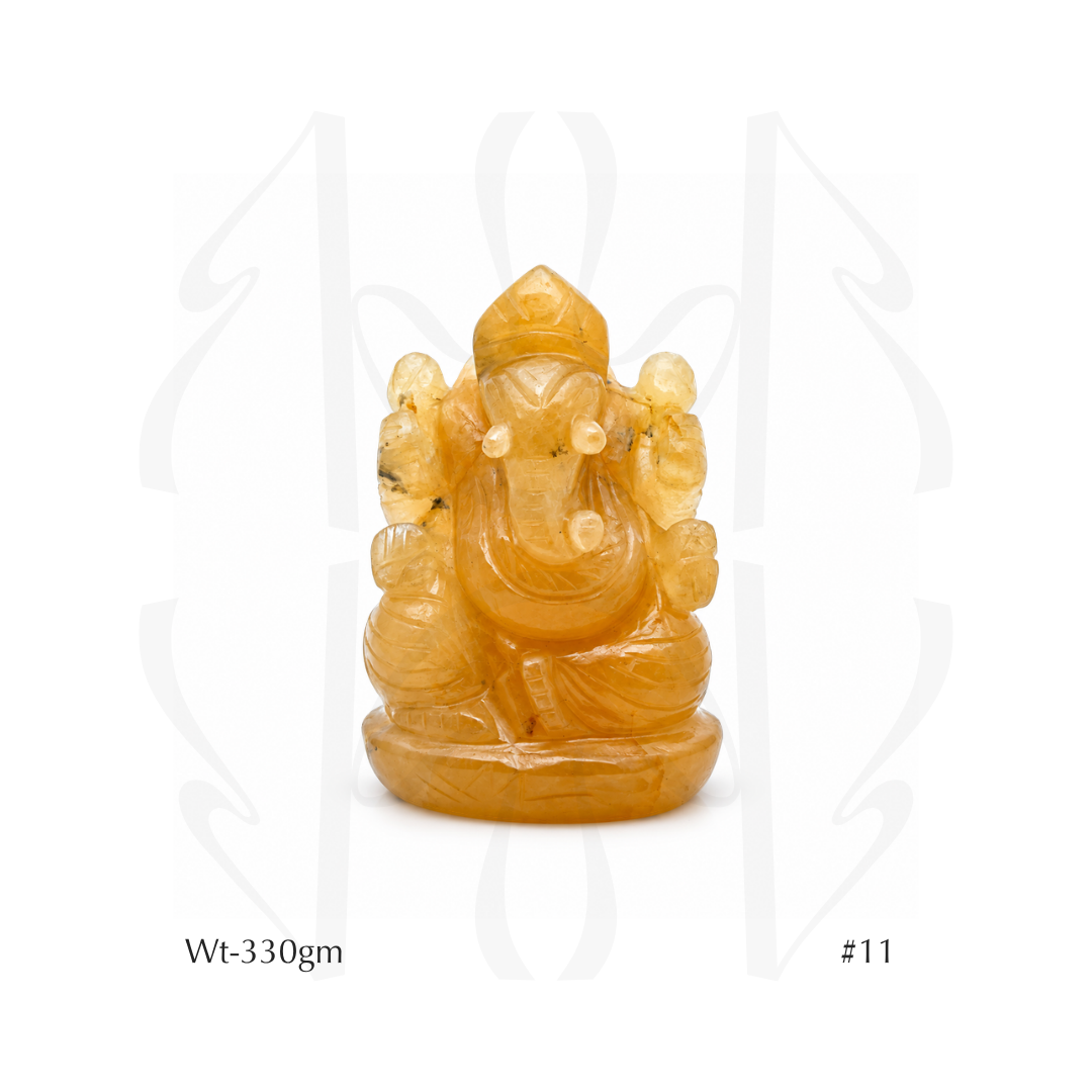 Yellow Aventurine Ganesha  Idol