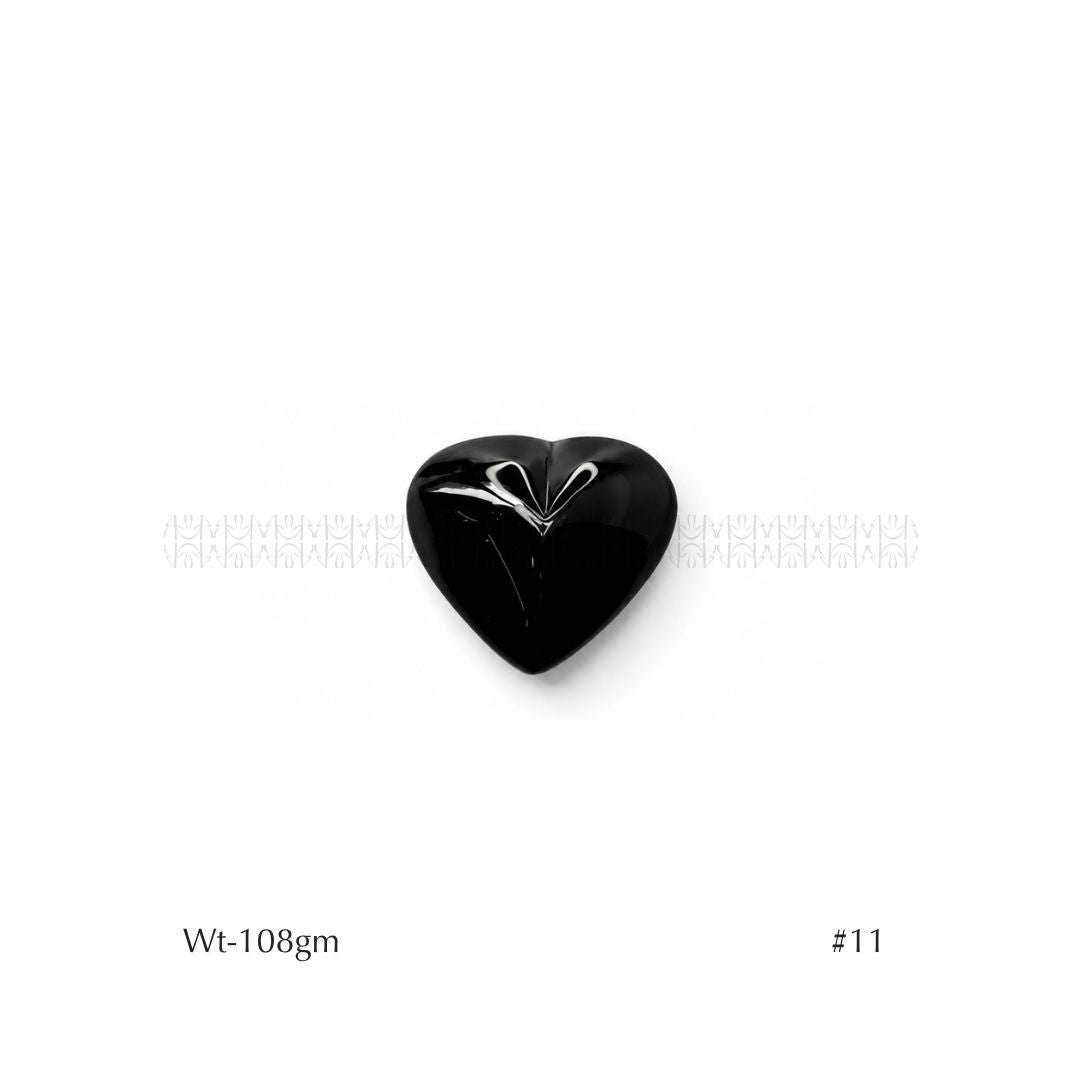 Rainbow Black Obsidian Hearts