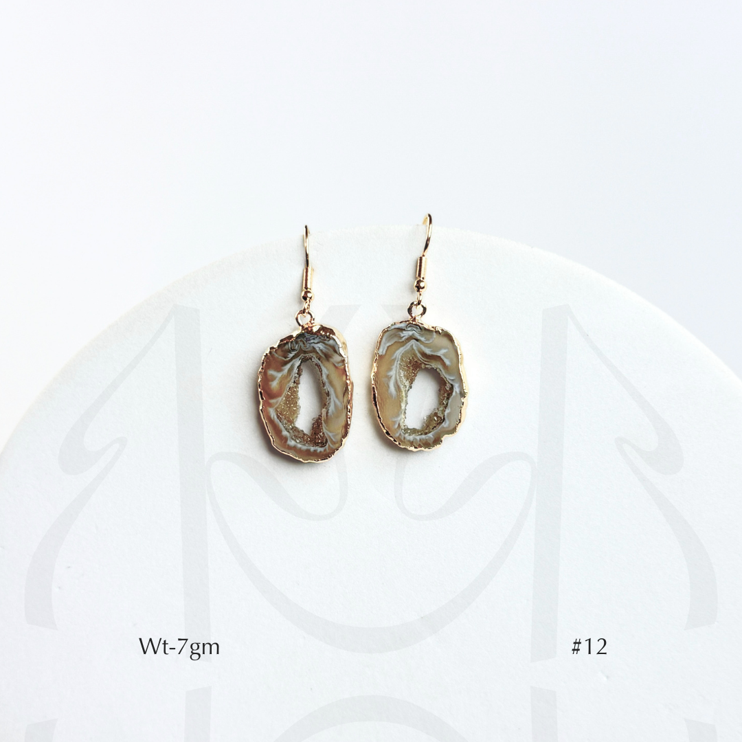 Peach Agate Earrings