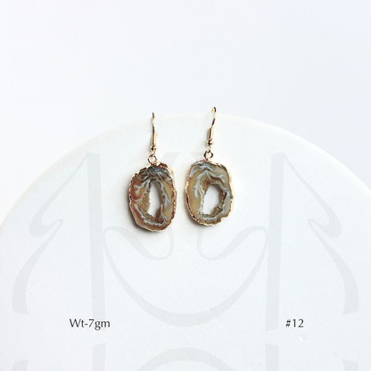 Peach Agate Earrings