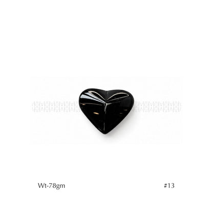 Rainbow Black Obsidian Hearts 