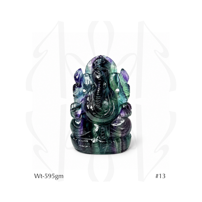 Fluorite Ganesha  Idol