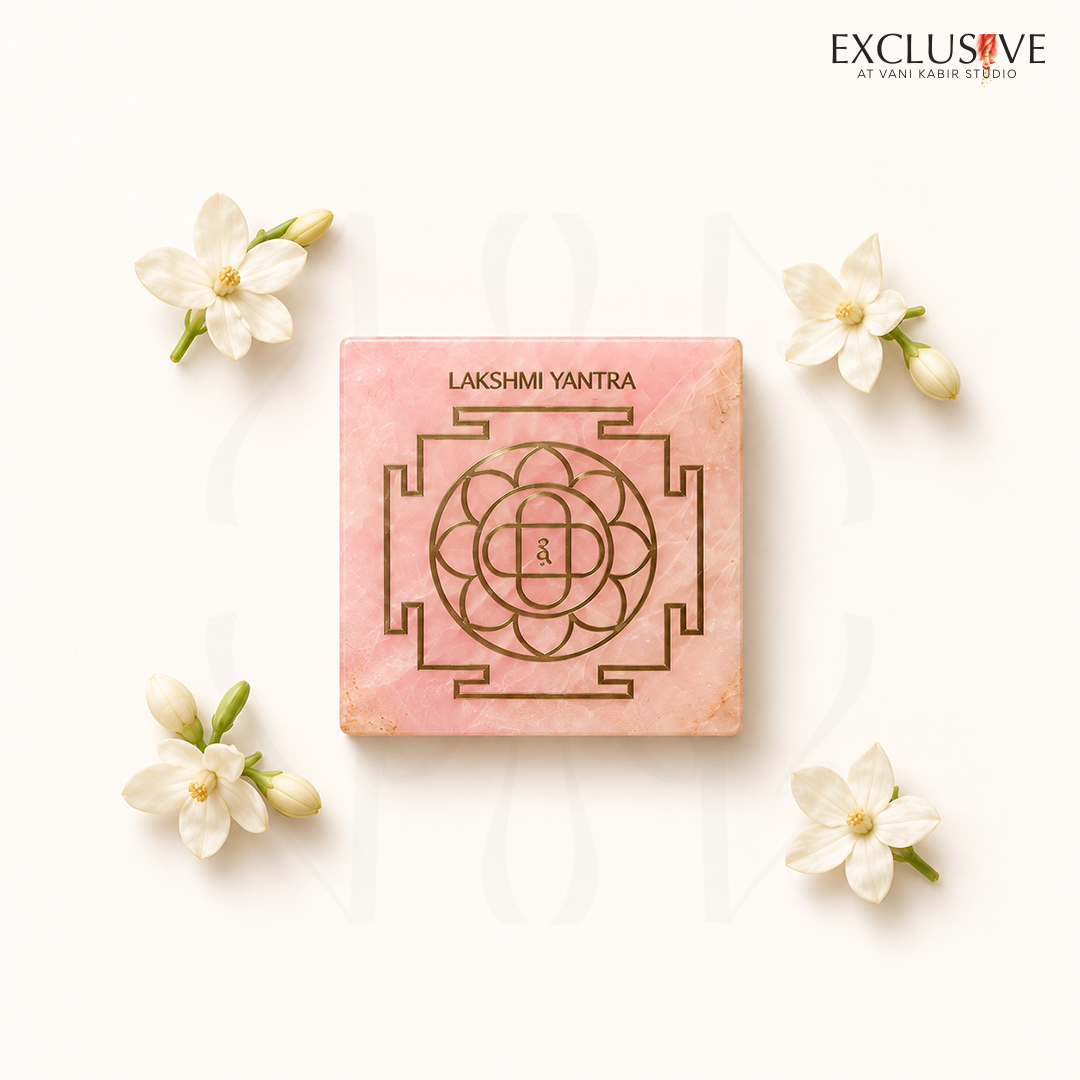 Rose Quartz Laxmi Yantra