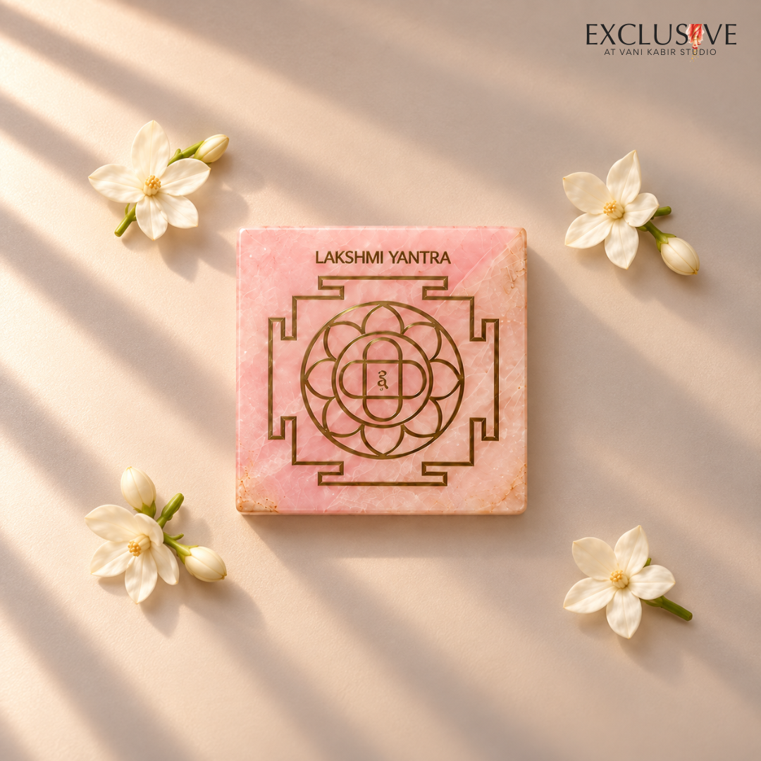 Rose Quartz Laxmi Yantra