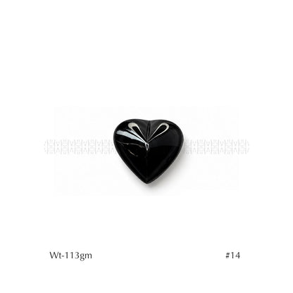 Rainbow Black Obsidian Hearts