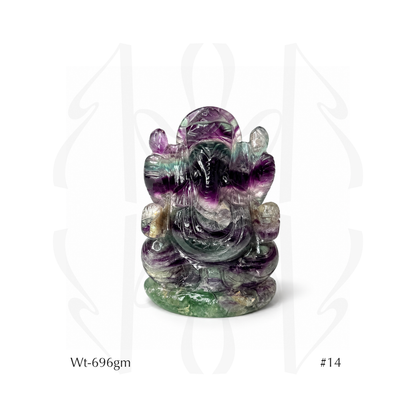 Fluorite Ganesha  Idol