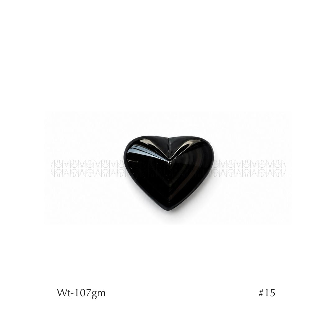 Rainbow Black Obsidian Hearts