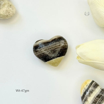 Cheat Proof Zebra Calcite Heart