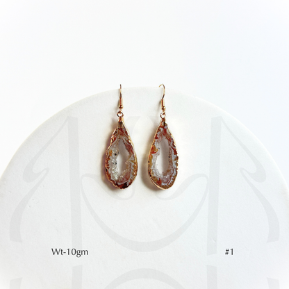 Peach Agate Earrings