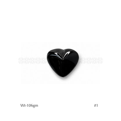 Rainbow Black Obsidian Hearts