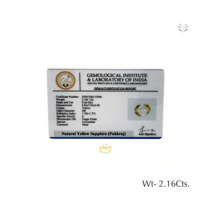 Yellow Sapphire - 2.16 Ct