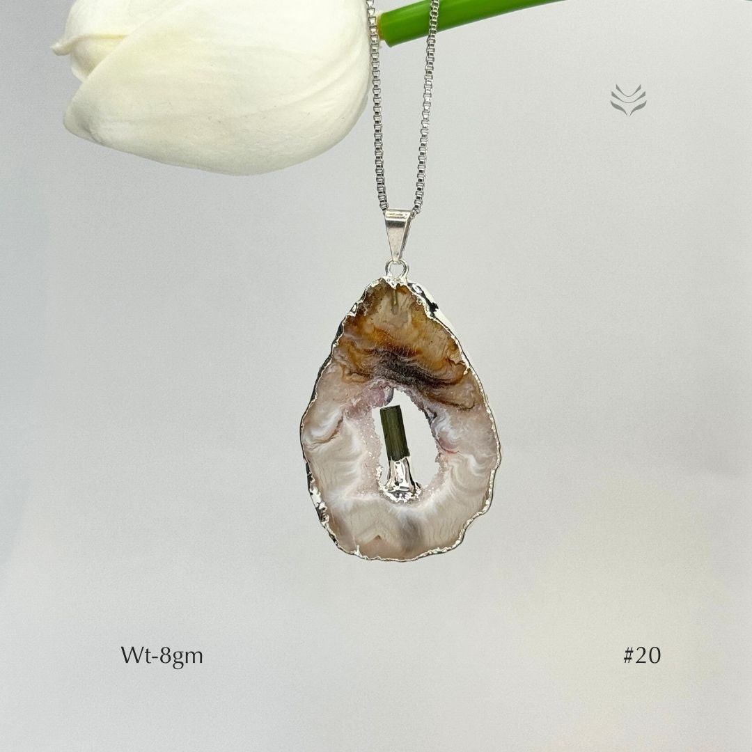 Anti Betrayal Geode Pendant