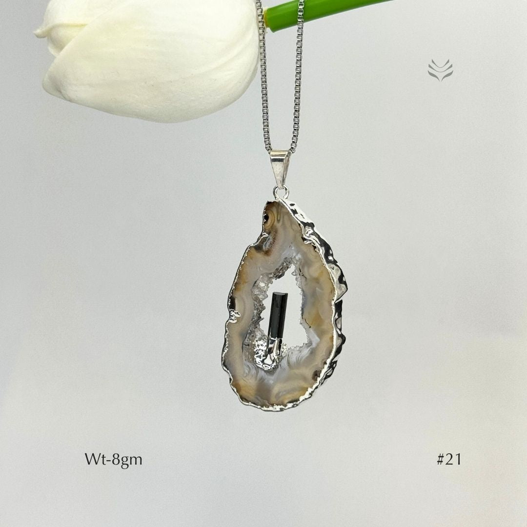 Anti Betrayal Geode Pendant