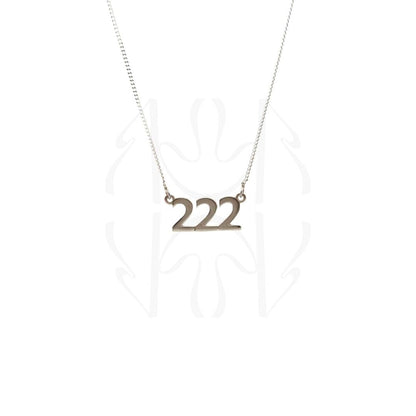 222 Silver Angel Number Pendant  Pendant