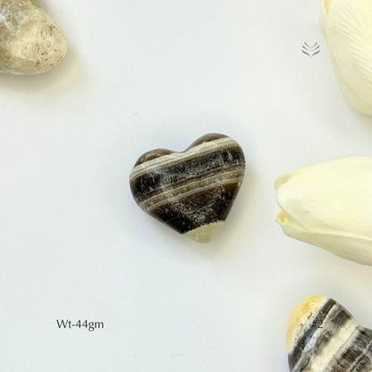 Cheat Proof Zebra Calcite Heart