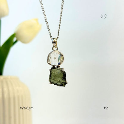 Supreme Power Moldavite with Herkimer Diamond #2