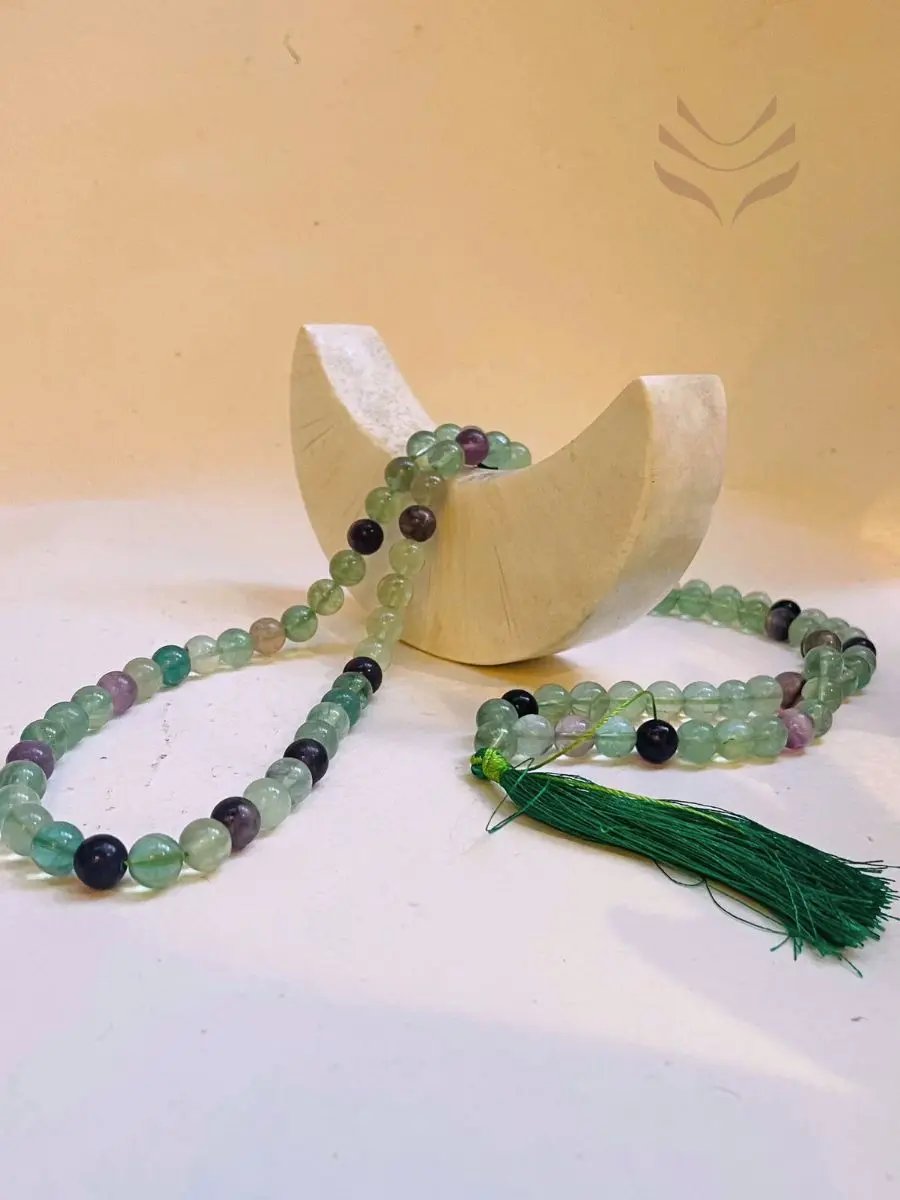 Light-Coded Natural Fluorite Mala ( 108 beads )