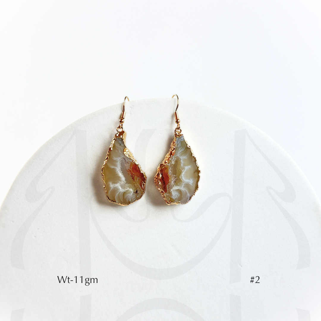 Peach Agate Earrings
