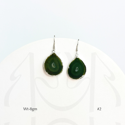 Green Agate Earrings