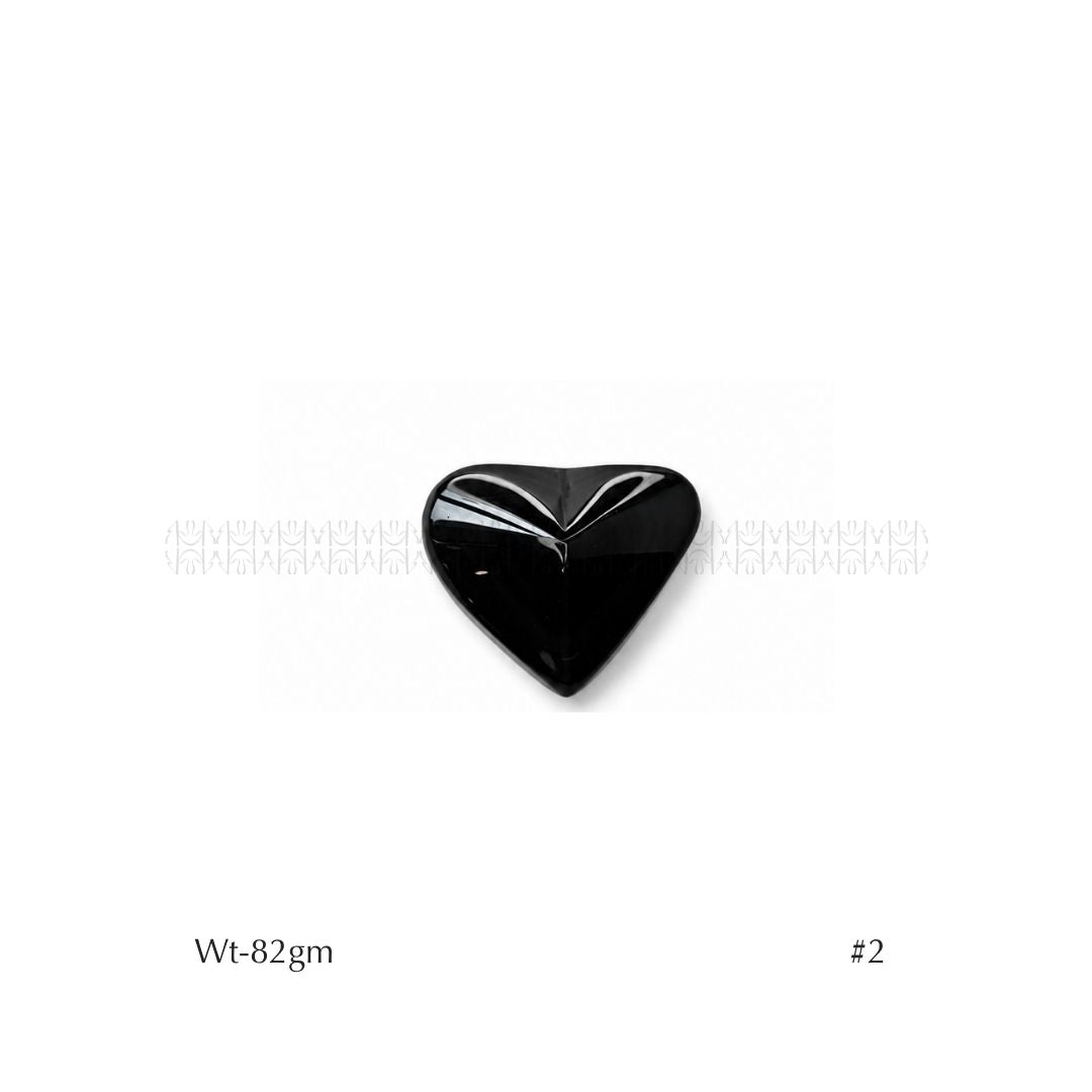 Rainbow Black Obsidian Hearts