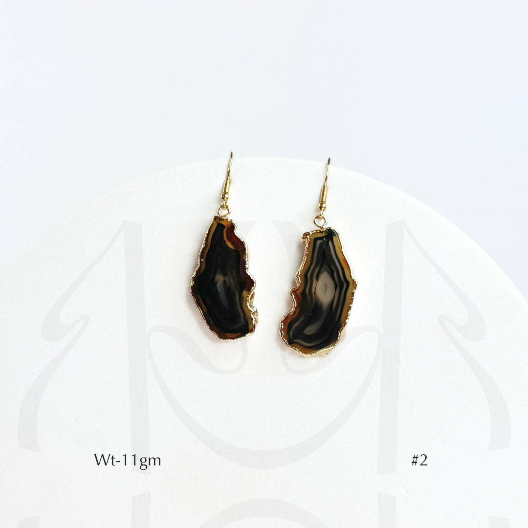Black Agate Earrings