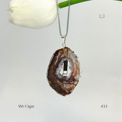 Anti Betrayal Geode Pendant