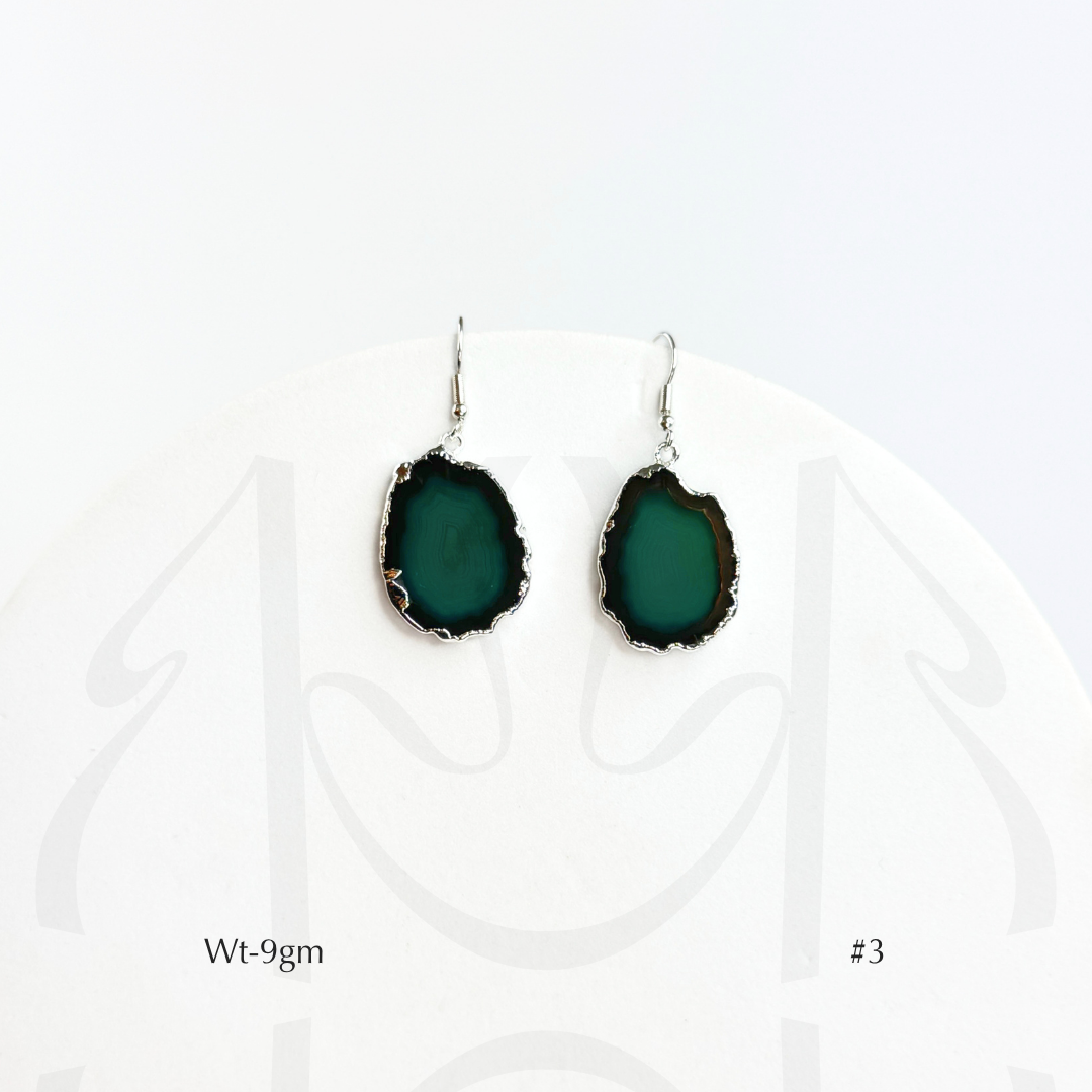 Green Agate Earrings
