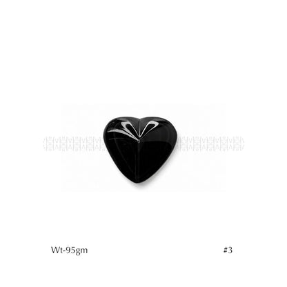 Rainbow Black Obsidian Hearts