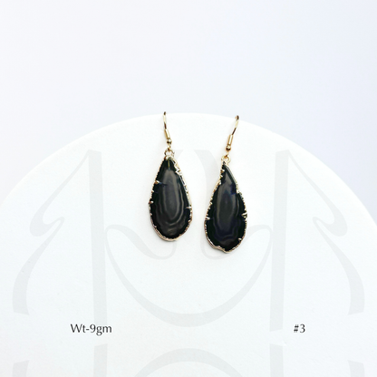 Black Agate Earrings