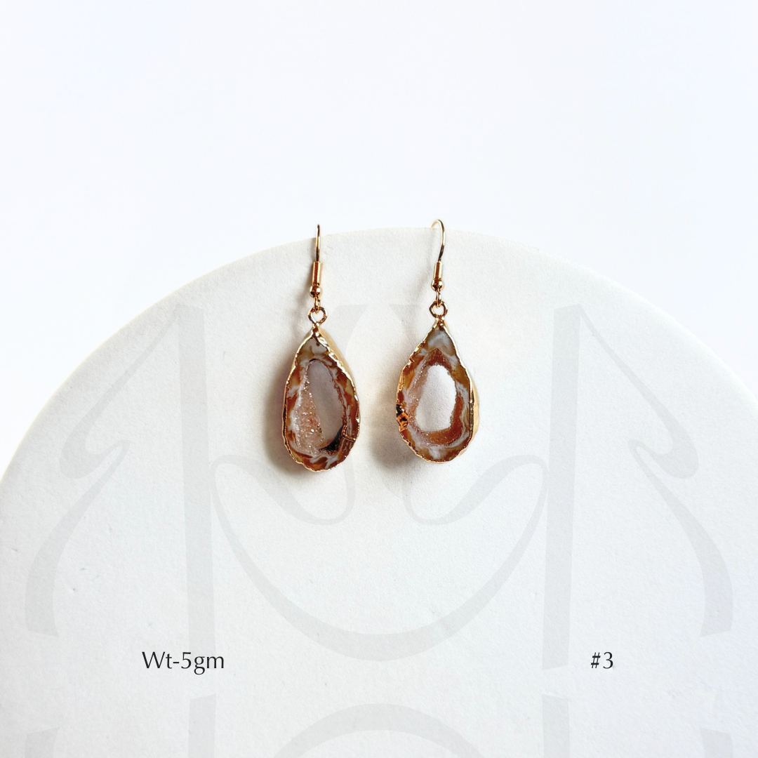 Peach Agate Earrings