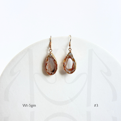 Peach Agate Earrings
