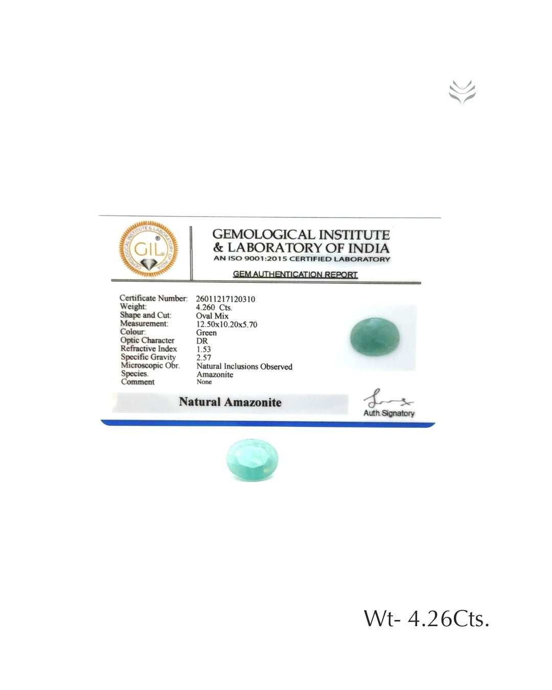 Natural Amazonite - 4.26 Ct
