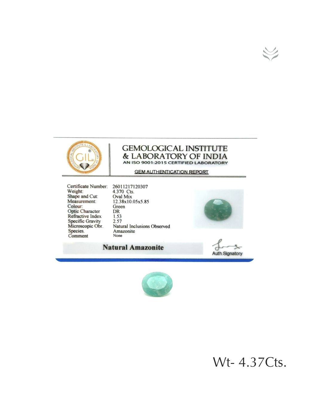 Natural Amazonite - 4.37 Ct