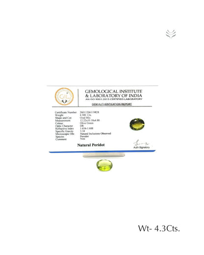 Peridot - 4.3 Ct