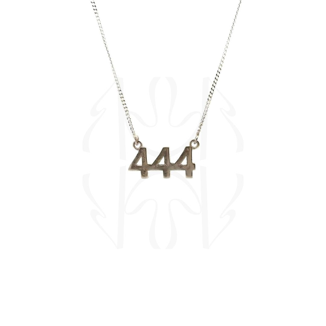 444 Silver Angel Number Pendant  Pendant