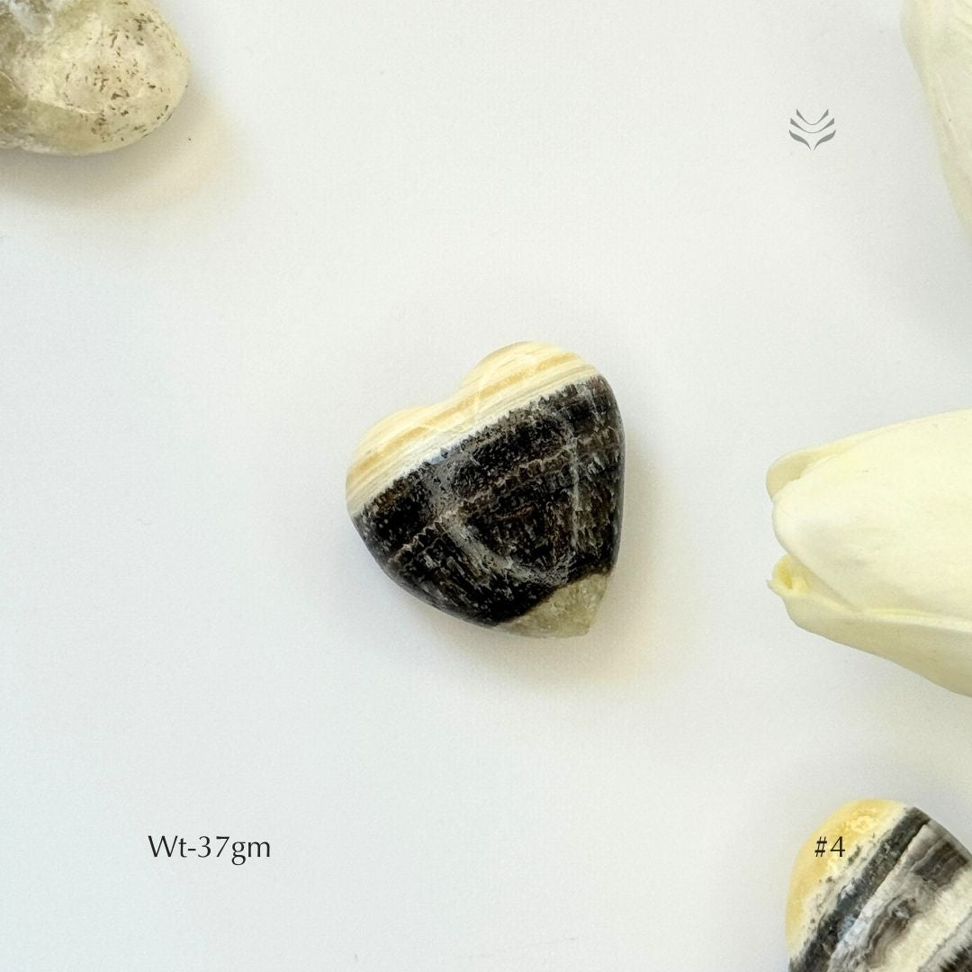 Cheat Proof Zebra Calcite Heart