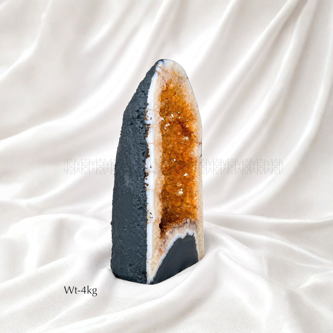 Citrine Geode - Golden Abundance 