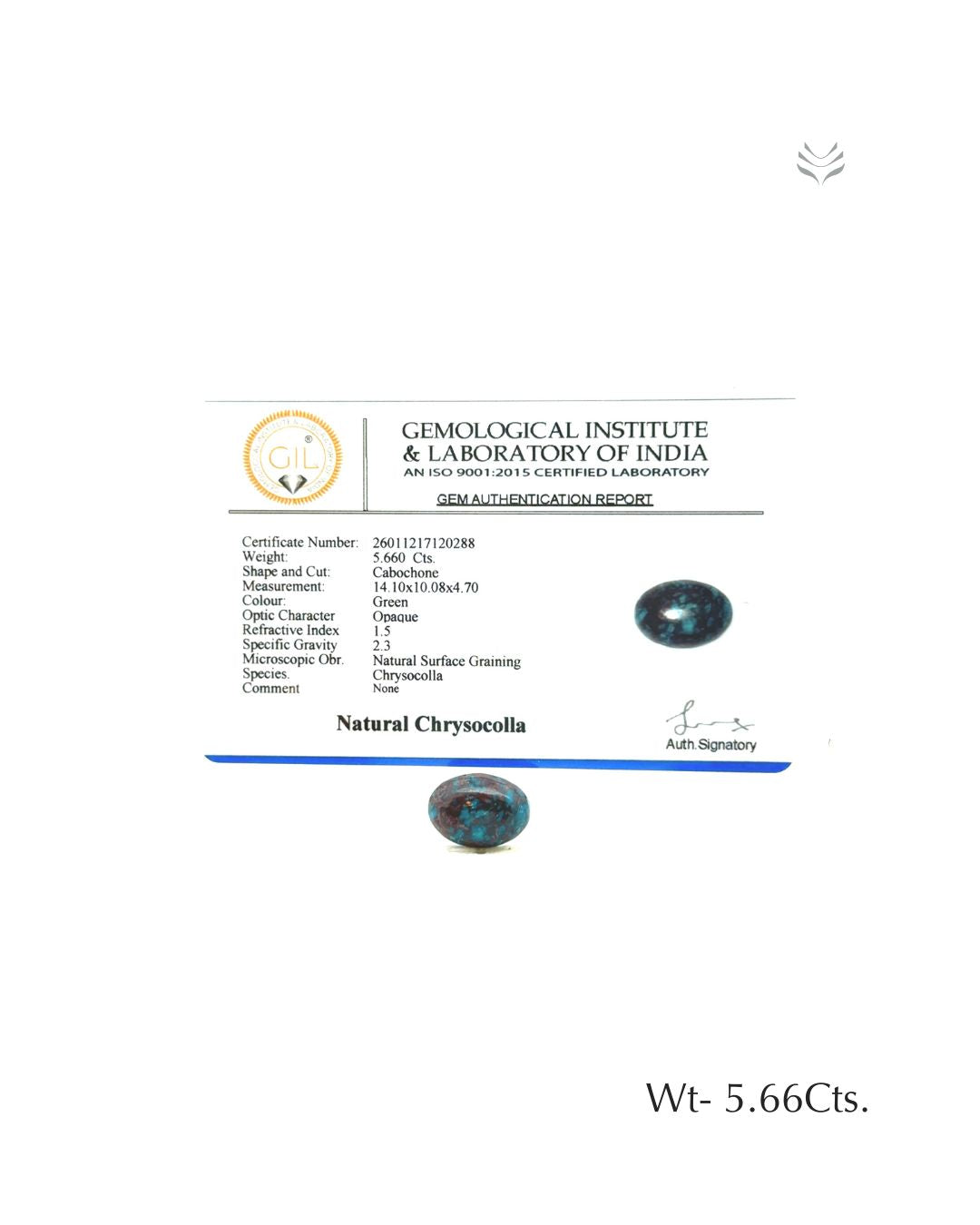 Chrysocolla - 5.66 Ct