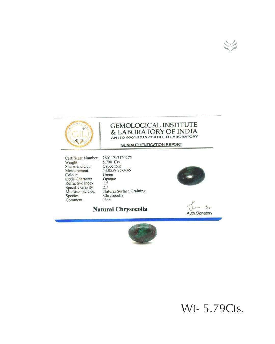 Chrysocolla - 5.79 Ct