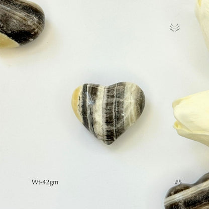 Cheat Proof Zebra Calcite Heart