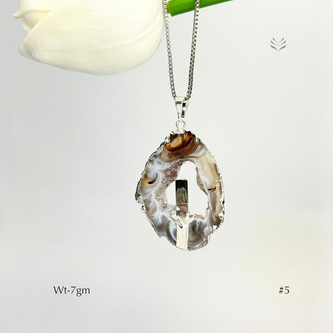 Anti Betrayal Geode Pendant