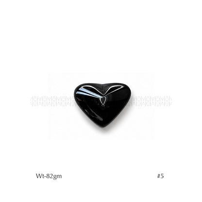Rainbow Black Obsidian Hearts