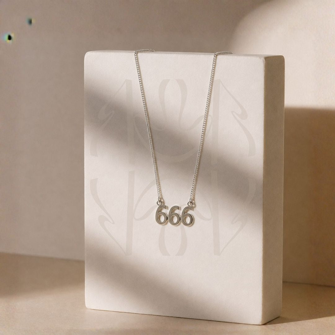 666 Silver Angel Number Pendant  Pendant