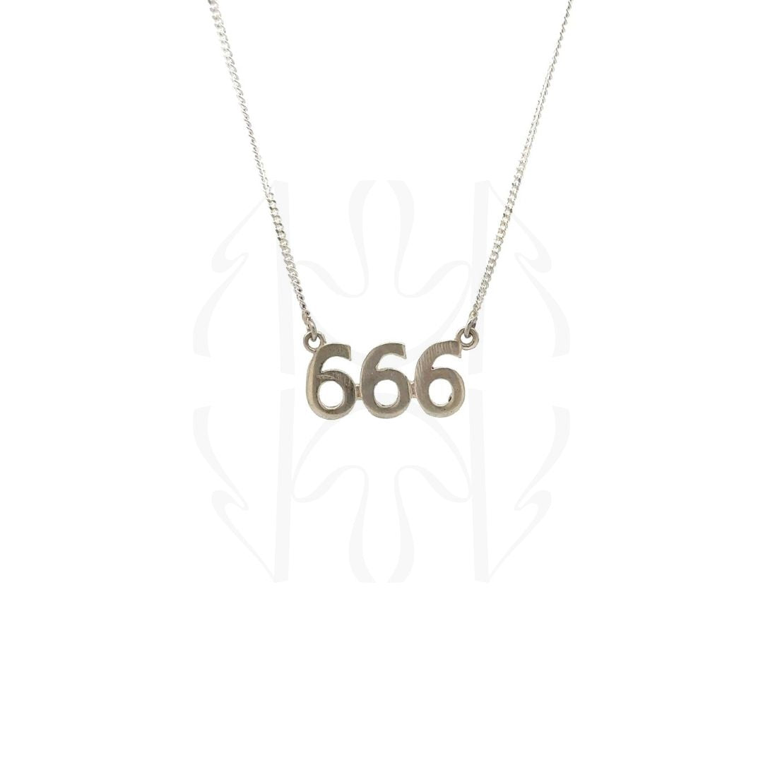 666 Silver Angel Number Pendant  Pendant