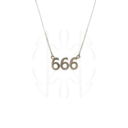 666 Silver Angel Number Pendant  Pendant