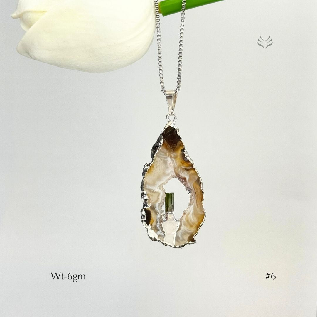 Anti Betrayal Geode Pendant