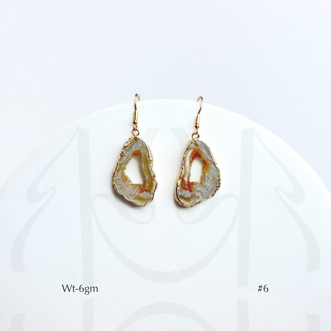 Peach Agate Earrings