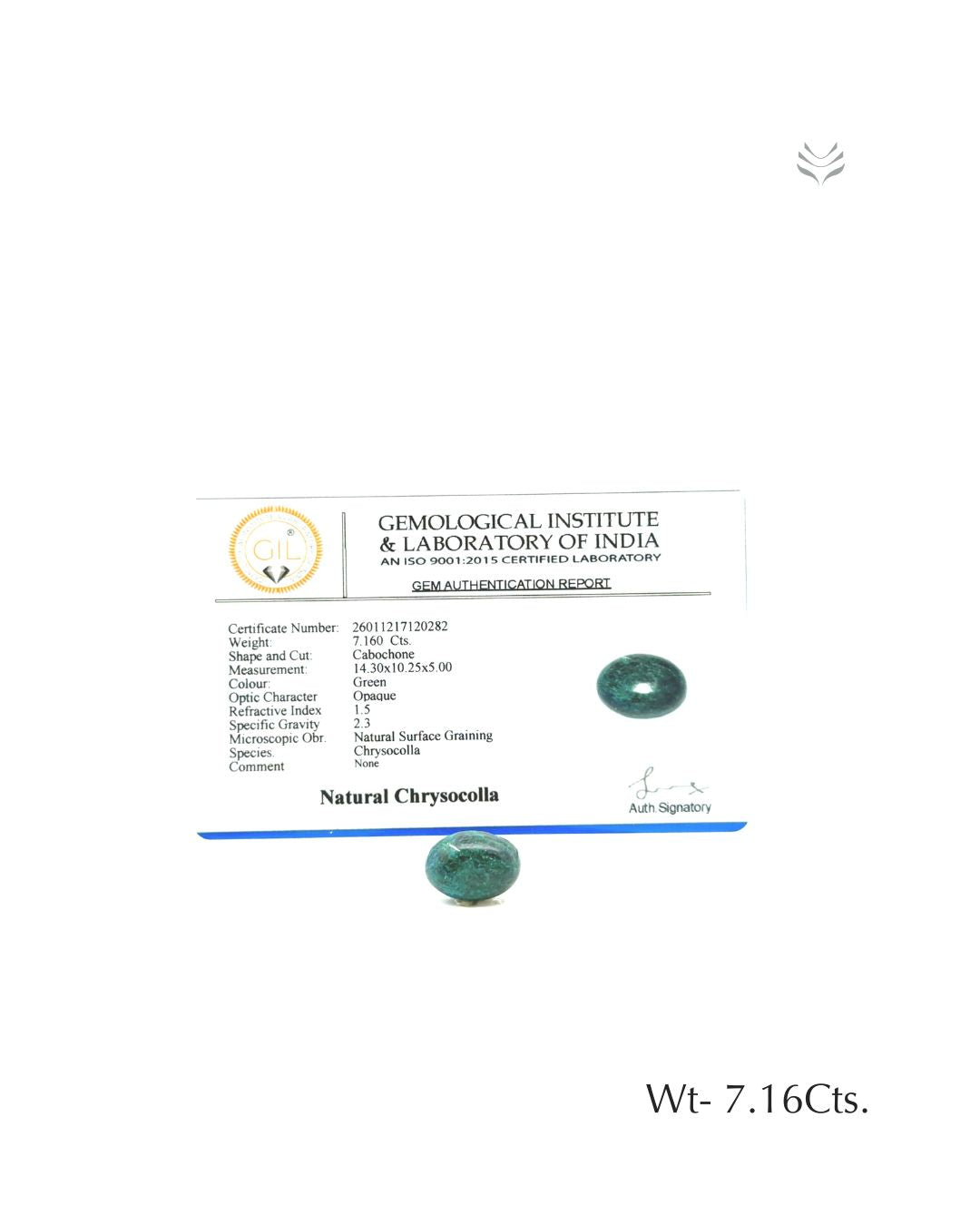 Chrysocolla - 7.16 Ct