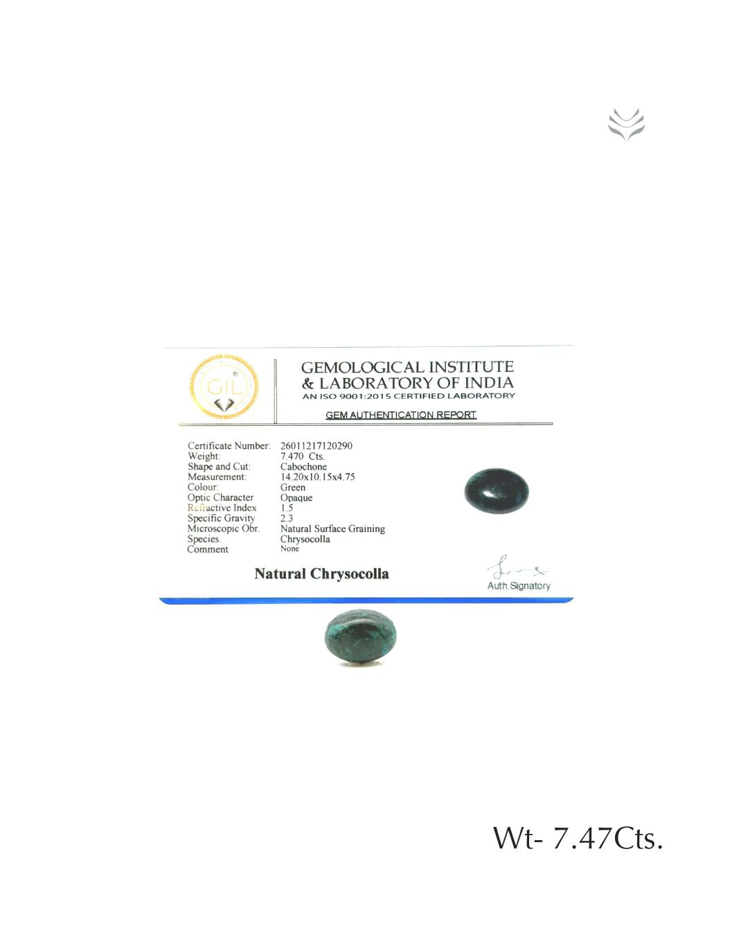 Chrysocolla - 7.47 Ct
